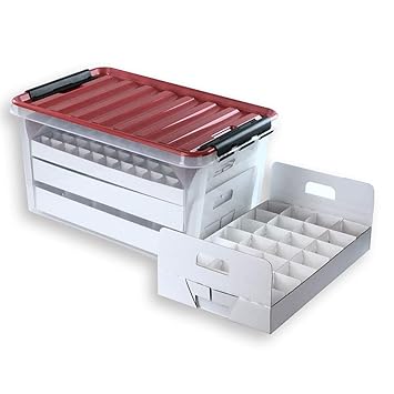 Quality-Collection Top-Box Compact - Aufbewahrungsbox für Christbaumkugeln