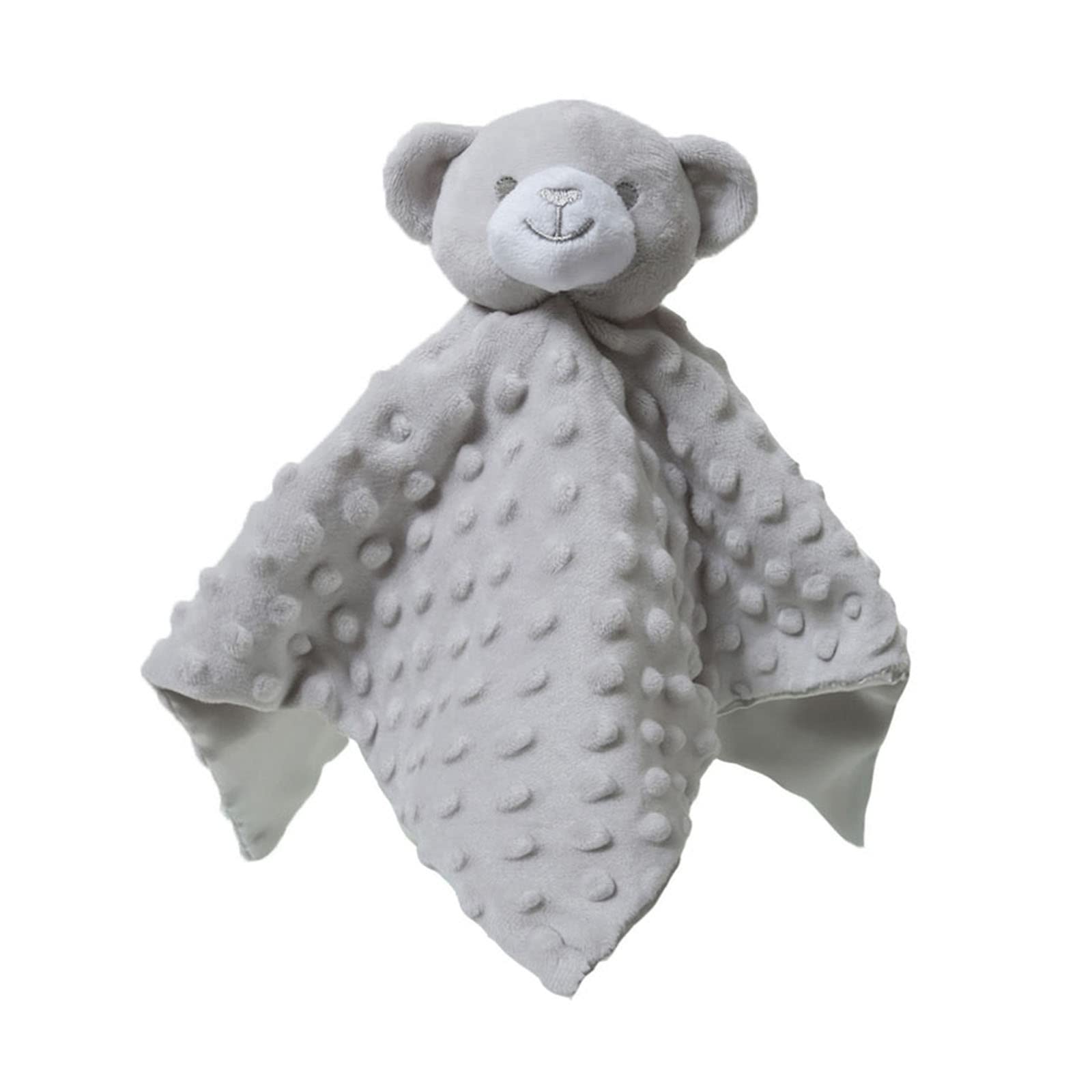 Baby Boys Girls Bubble Bear Cuddly Comforter Blanket Soft Toy Baby Shower Comforters BC34 (Grey)