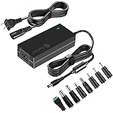 Gonine 12V 5A Power Supply 60W Adapter, fit for 12 Volt LED Light Strips LCD Monitor CCTV Camera Security System Router. AC 100-240V to DC 12V 5A 4A 3A 2A Converter Cord with 8 Tips.