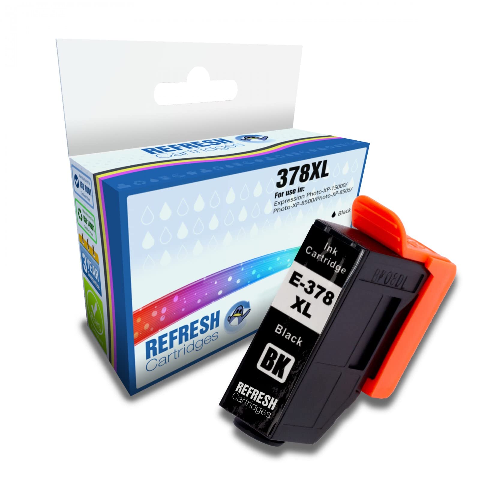 Refresh Cartridges Remanufactured Ink Cartridge Replacement for Epson 378XL Black High Capacity Ink Cartridge (C13T37914010)