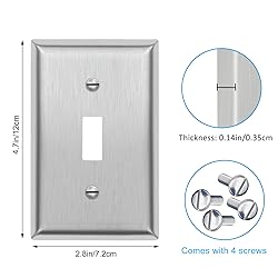 Toggle Light Switch Decorator Metal Wall Plate