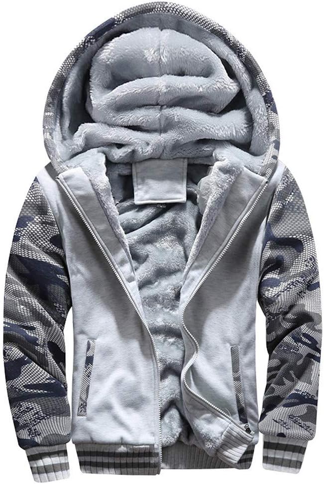 Hoodie Zipper Men Christmas Halloween Christmas Eve Mens Autumn Winter Outdoor Indoor Mens Autumn Winter Printed Pullover Long Sleeve Hooded Tops Blouse (XL, Gray) (Blue, L) (L, Gray)