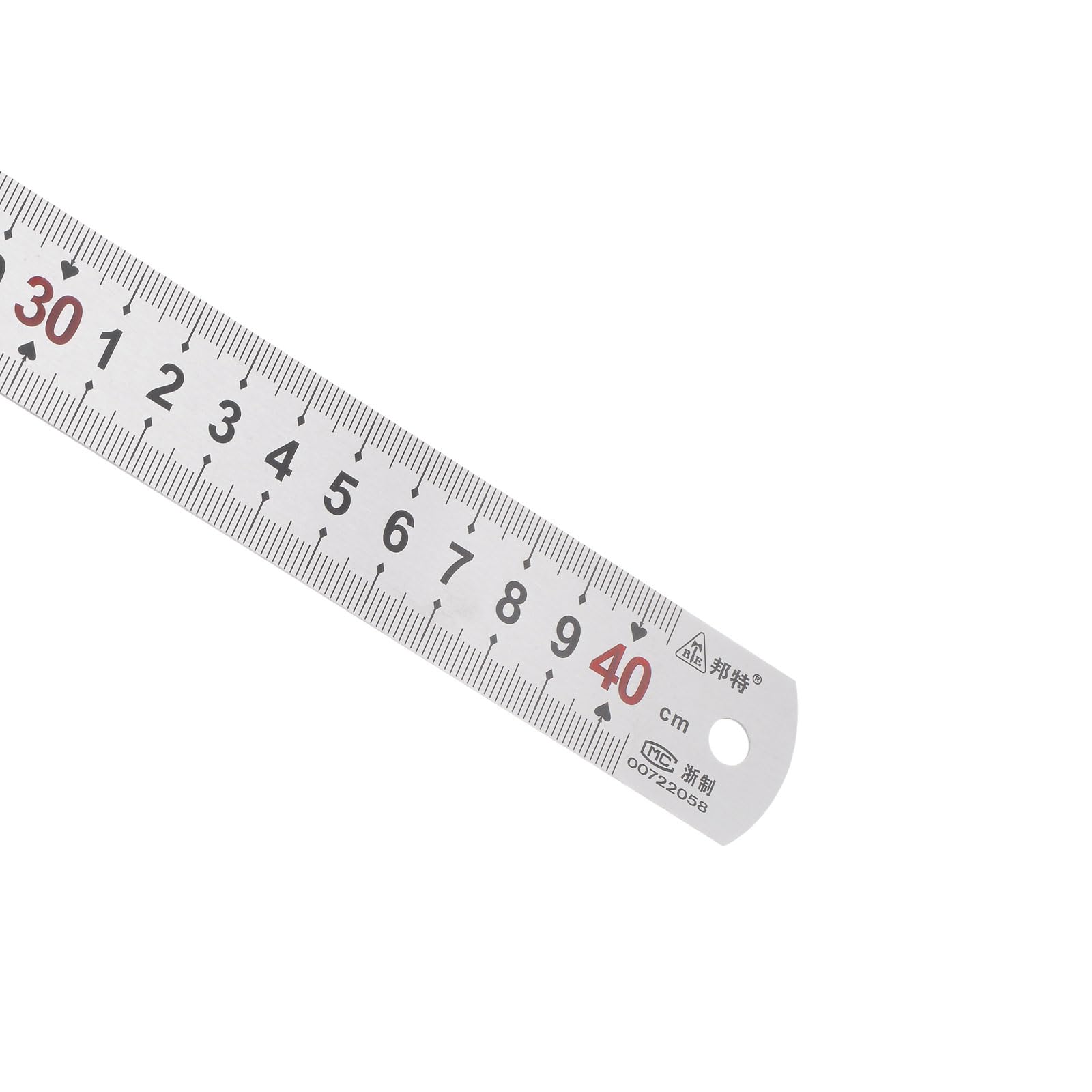 Kozelo Stainless Steel Ruler - [40cm/16 Inch x 1.1 Inch] Double Reading Straight Edge Metal Measuring Tools for Architectural Design Use