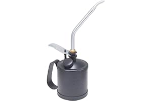 GOLDENROD Dutton-Lainson Company (120-C2) Pump Oiler with 7 1/2" Angle Spout - Heavy Duty Gauge Steel Body Finish Precision Oiler Pump - 1-Pint Oil Size Capacity, Angle Spout Tip - Made in USA