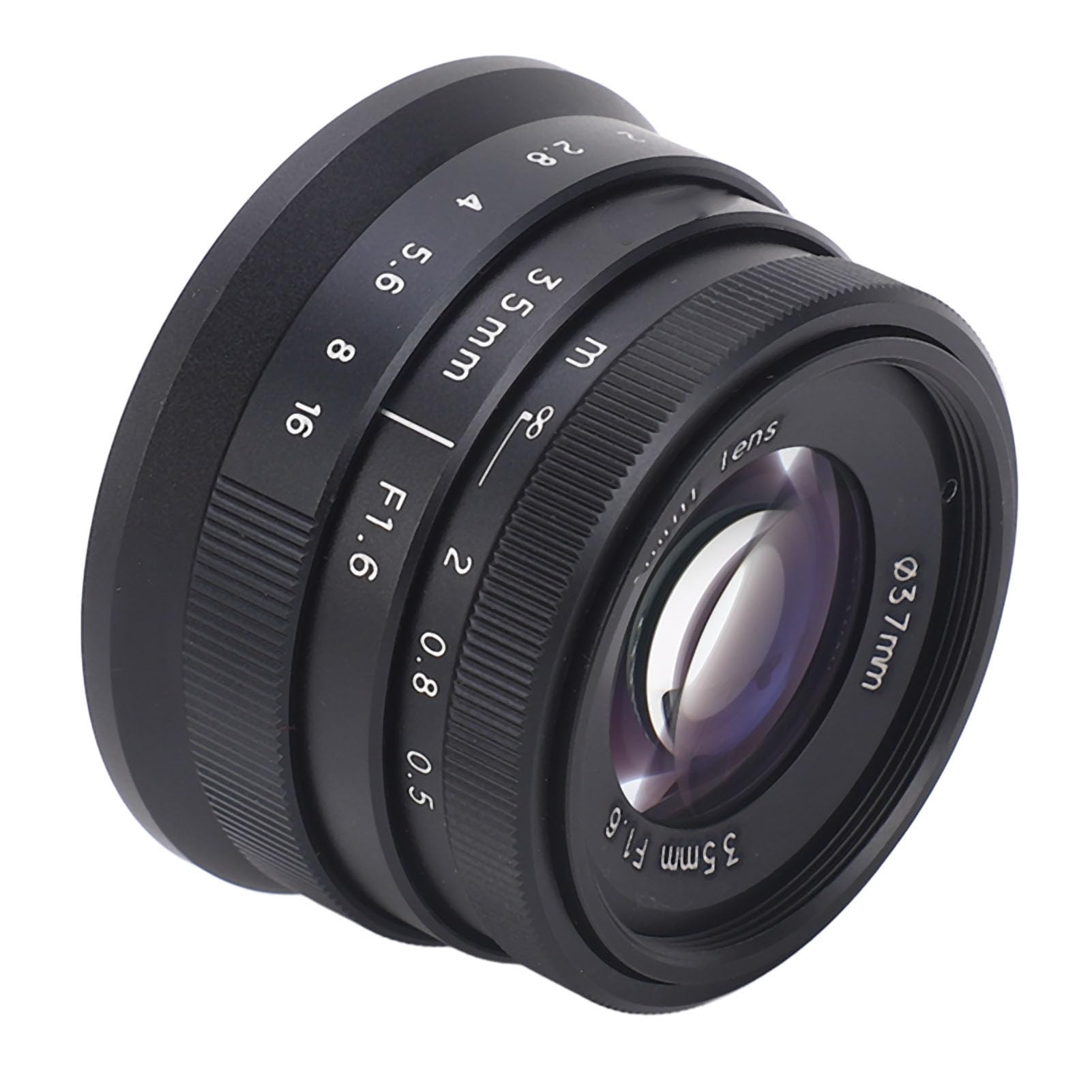 35mm F1.6 Portrait Camera Lens, Large Aperture Manual Focus Lens, Fixed Optical Glass FX Mount Camera Lens for FujiFilm XH1 XA5 XT10