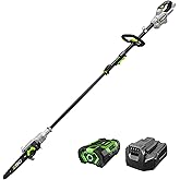 EGO Power+ Pole Saw for Tree Trimming, Cordless Electric Pole Saw with Telescopic LED Cut Line Indicator, Includes 56V 2.5Ah Battery and Charger - PS1001
