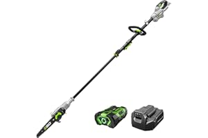EGO Power+ Pole Saw, Cordless Electric Pole Saw for Tree Trimming with Telescopic LED Cut Line Indicator, Includes 56V 2.5Ah Battery and Charger - PS1001
