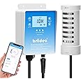 WiFi Salt Chlorine Generator, Briidea Chlorine Generator with USA Titanium Salt Cell, APP Monitoring & Real-Time Salt Alerts,