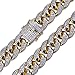 TOPGRILLZ 14mm/18mm 18K Gold Plated Iced Out CZ Lab Diamond Miami Mens Choker Cuban Link Chain for Women Necklace Hip Hop