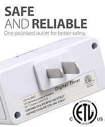 Fosmon 24 Hour Programmable Digital Timer Outlet