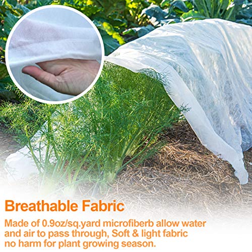 Plant Covers Freeze Protection, 10 ft x 30 ft Reusable Floating Row