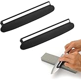 Knife Sharpening Angle Guide for Whetstone, 2 Pack 15&deg; Knife Angle Guide with Ceramic Glide, Non-Slip Blade Guide for Sharpening Stone, Kitchen Knife Sharpener Angle Guide Tool