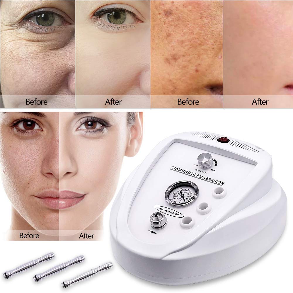 Professional Diamond Microdermabrasion Machine, Beauty Star 65-68cmhg Suction Power Professional Dermabrasion Facial Machine: Beauty