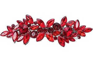Healeved Bridal Crystal Hair Comb Wedding Hairpin Rhinestone Bridal Hair Accessories Crystal Flower Barrettes Clips for Weddi