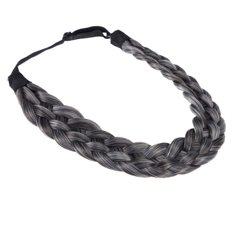 TOECWEGR Braided Hair Band, 5 Strands, Hair Scrunchie, Classic Chunky Elastic Synthetic Headband, Women's Beauty Accessories, B010