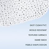 AQUALONA Premium Bath Mat Anti-Mould PVC Comfort Pebble White view 3