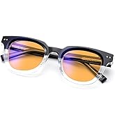 UrbanLens Blue Light Blocking Reading Glasses Amber Blue Blocker Lens - For Better Sleep, Reduce Eye Strain for Women + Men