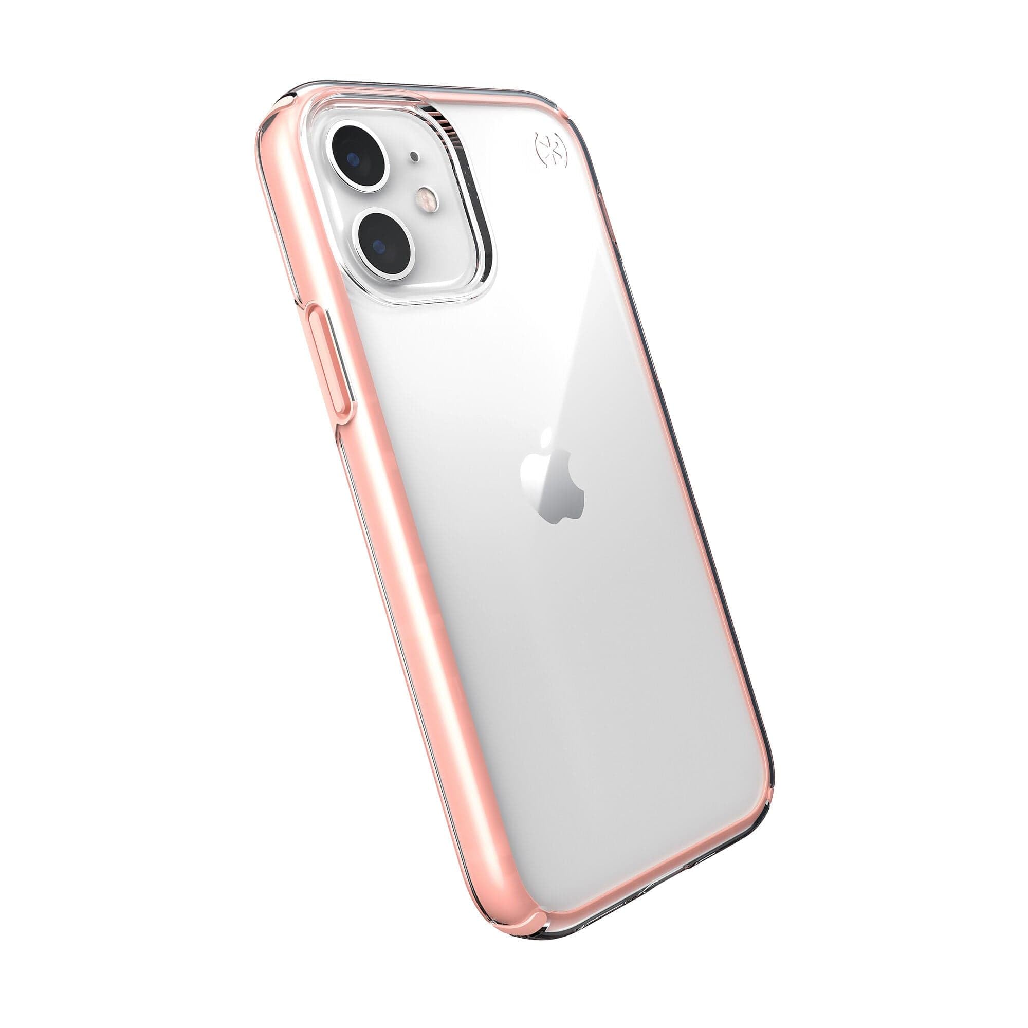 Speck Products Presidio Perfect-Clear Impact Geo iPhone 12, iPhone 12 Pro Case, Clear/Rosy Pink