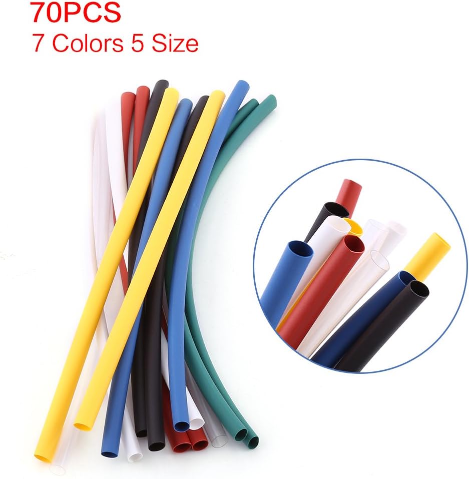 Halogen-free 2:1 Heat Shrink Tubing Wrap Cable Sleeve Shrinkable Tube for Garages Auto Electricians Cars Motor Homes 70pcs - Image 3