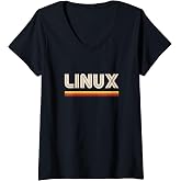 Womens Linux Tee - Open Source V-Neck T-Shirt
