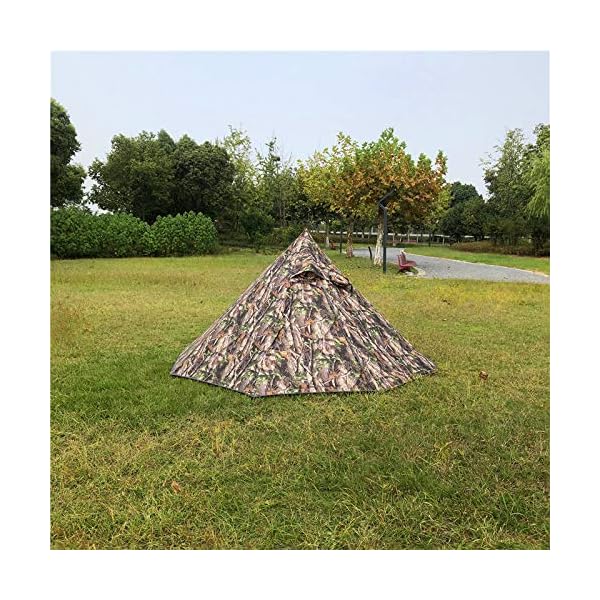 IHCIAIX Zelt, Im Freien wasserdichtes großes Außenpyramidenzelt, Camping Tipi Kegel Tarnzelte – Bild 3