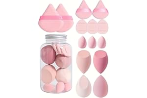 14 Pcs Makeup Sponge Set Triangle Face Makeup Puff Blender Sponges for Liquid, Foundation, Powder, Concealer, Cream, Wet Dry 