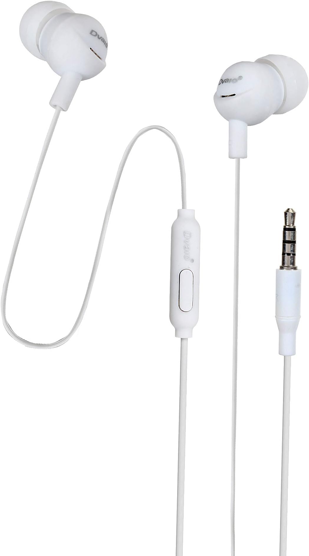 Smazing® Dvao Earbuds in Ear Headphones with Microphone Sports Headphones Super Bass for Apple & Android Phone (D1 1st Gen White)