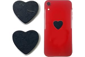 RICHRAIN Mobile Phone Sticker Shungite Heart Shape Protection Sticker 2 Pieces Set