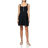 Lucky Brand Womens Tiered Ruffle Corset Mini Dress