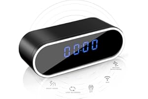 Hidden Camera Detector Clock Camera HD1080P WiFi Nanny Camera Motion Detection Night Vision Alert Push Live Streaming Home In