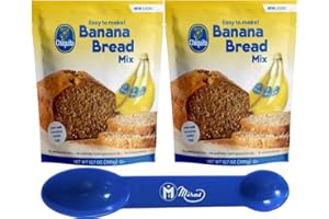 (Pack of 2) Chiquita' Banana Bread Mix 13.7 oz Bags (Miras Trademark 2-in-1 Measuring Spoon Included!)