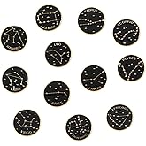 PRETYZOOM 12Pcs Enamel Pin Set Zodiac Brooches Jewelry Durable Alloy Lapel Pins for Backpacks Clothing Decoration
