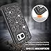 Galaxy S7 Case for Girls, S7 Bling Case, Jeylly Glitter Luxury Crystal Dual Layer Shockproof Hard PC Soft TPU Inner Protector Case Cover for Samsung Galaxy S7 S VII G930 - Black