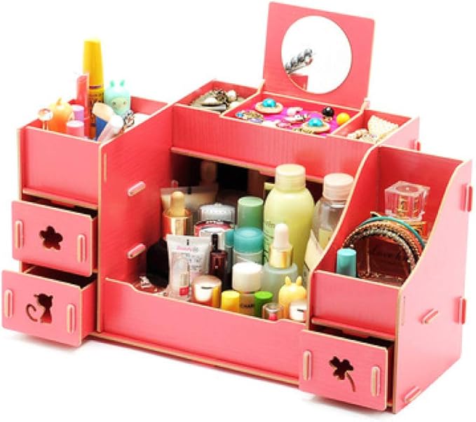 DKFS Large Wooden Storage Box Korean Diy Cosmetic Storage ...