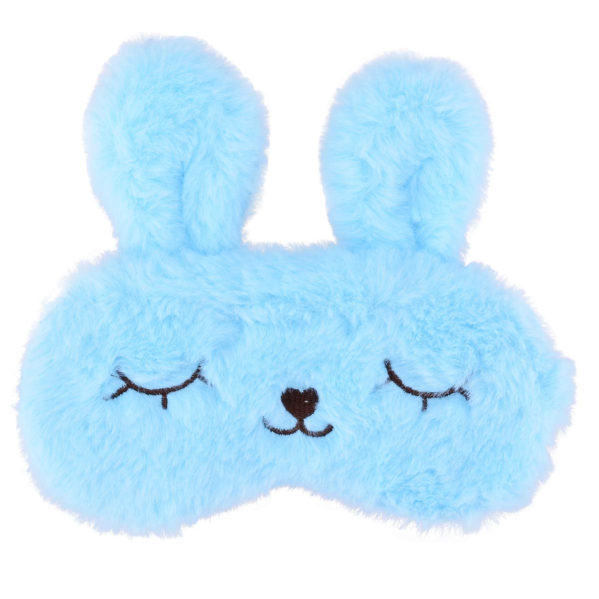 Ulife Mall Funny Easter Bunny Sleep Eye Mask Fluffy Plush Blindfold for Sleeping Travel Eye Mask with Adjustable Elastic Band Sleeping Masks Eye Cover for Children Girls Boys Women Blue