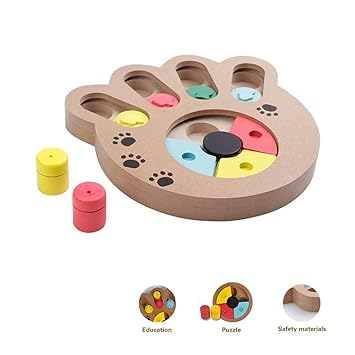 Mfei Pets Bowls Dog Toy Brain Game Dog Twister Treat Cat Puzzle