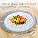 Silver Spoons ELEGANT DISPOSABLE CHARGER PLATES - Metallic Finish - Made of Premium Carstock Materials - 13', 10 PC, Silver
