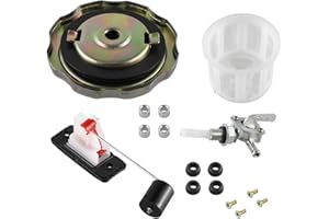 Supermotorparts Universal 5 Gallon 7 Gallon Generator Gas Fuel Tank Valve Chrome Cap Engine