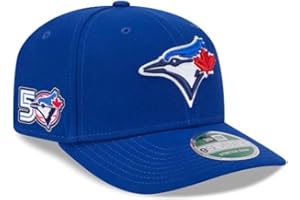 New Era 9SEVENTY MLB Toronto Blue Jays 50th Anniversary Side Patch Game Player Replica Adjustable Stretch-Snap Hat - Royal Bl