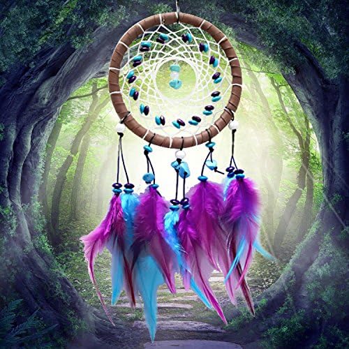 IVIDA Dream Catcher Handmade Circular Net With feathers Wall Hanging Decoration Decor Ornament Craft Gift Household Car Strap (1)