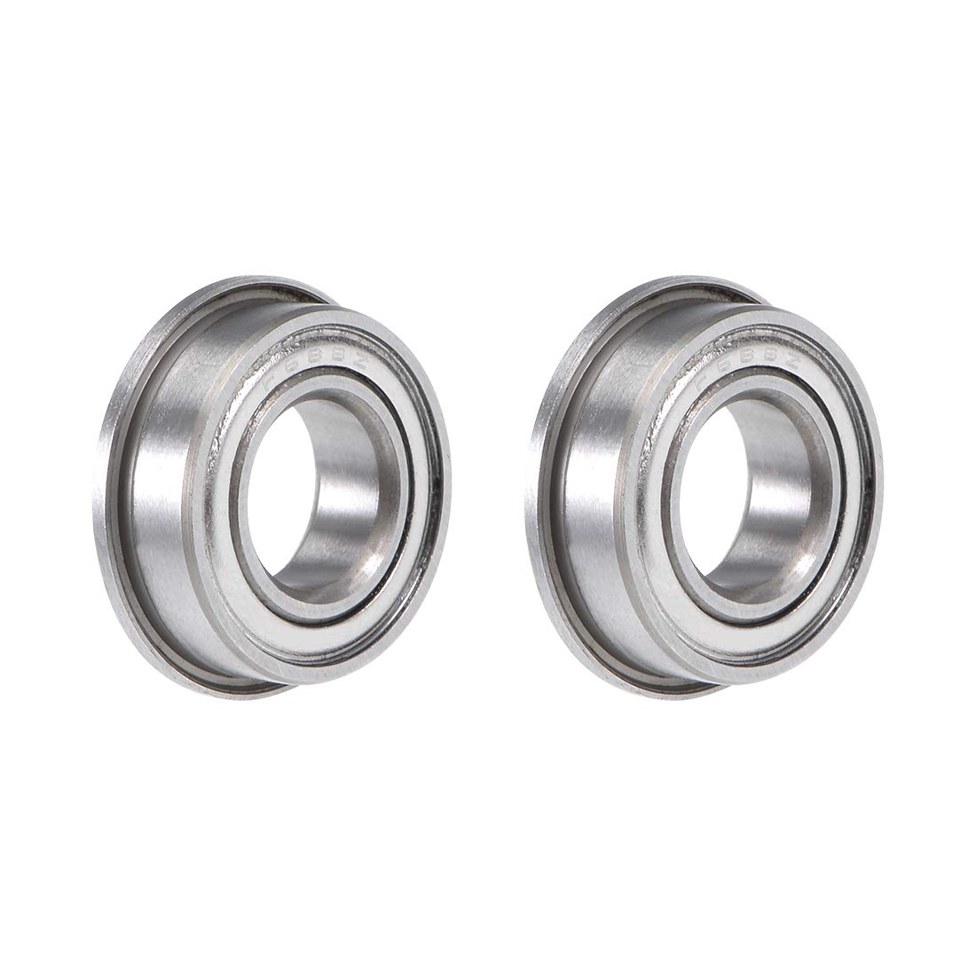 uxcell F688ZZ Flange Ball Bearing 8x16x5mm Shielded Chrome Bearings