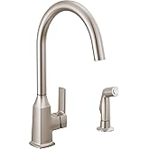 Peerless Ezra Single-Handle Kitchen Sink Faucet with Side Sprayer, Stainless P199152LF-SS
