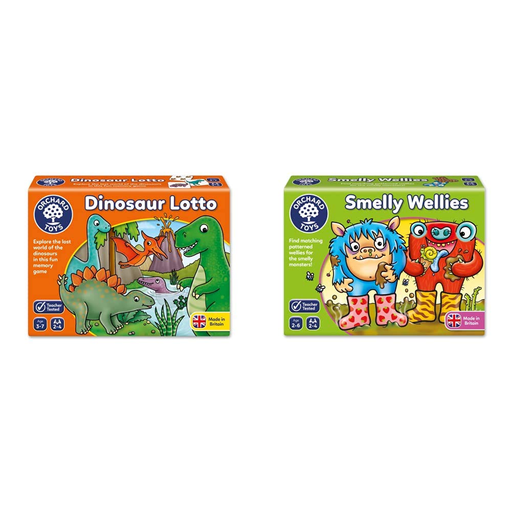Orchard Toys Dinosaur Lotto Game & Smelly Wellies Game