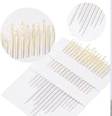 LAMXD 3Pcs Embroidery Hoop Set 3 Sizes Bamboo with Gold Eye Needles view 7