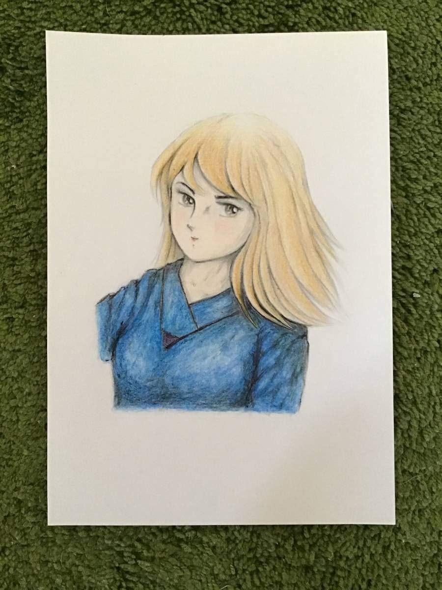 Amazon Co Jp 手描きイラスト 秋波 鉛筆 色鉛筆 ボールペン 画用紙 サイズ16 5 11 5 ホビー