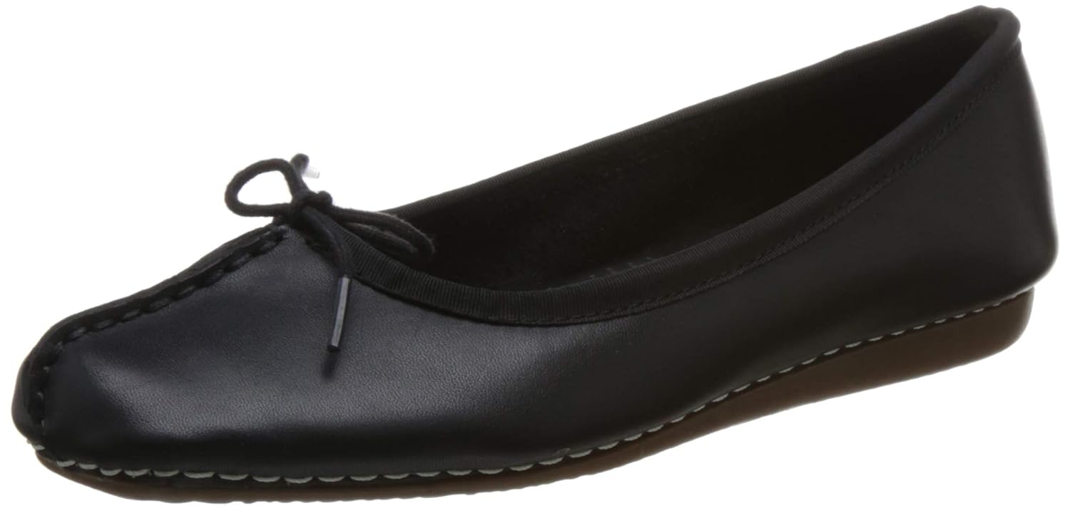 clarks women's freckle ice leather ballet flats