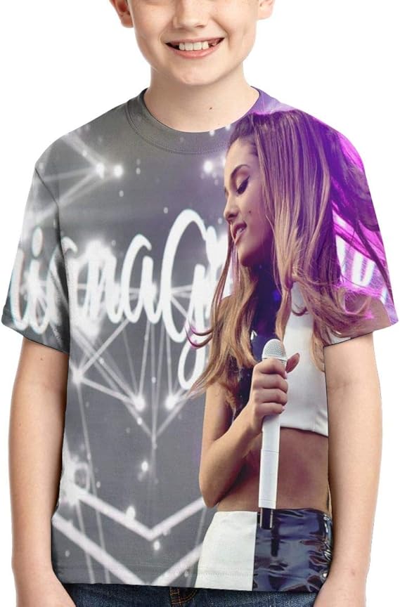Amazon Co Jp 夏かわいい男の子半袖tシャツ 音楽アリアナグランデariana Grande フルプリント 両面印刷 毎日の旅行 学校 買い物 買い物 スポーツ 旅行 パーティー 服 ファッション小物