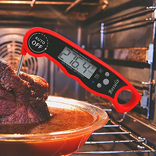 Besula Meat Thermometer - Digital Food Thermometer Instant Read Kitchen Thermometer with Calibration and Backlight Functions - Digital Cooking Thermometer for Grilling/BBQ/ Water/ Milk/ Tea/ Bathing - Thumbnail 5