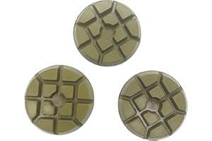 COMEFLOOR Concrete Floor Polishing Pucks Diamond Resin Disc for Terrazzo, Marble, Granite Floor, 3 Inch Hook and Loop Polishing Pad,800# 3PCS