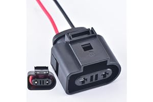 DECKBU 2 Pin Coolant Temperature Sensor Plug Connector 1K0973202 Wire Cable Pigtail for Audi VW 1K0 973 202 Golf Jetta Passat A3 A4 A6 A8 1K0 973 202